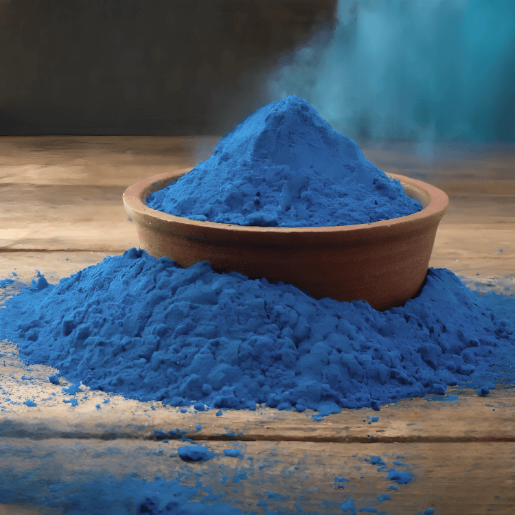 Pure Nila powder, a traditional Moroccan blue pigment for skin brightening