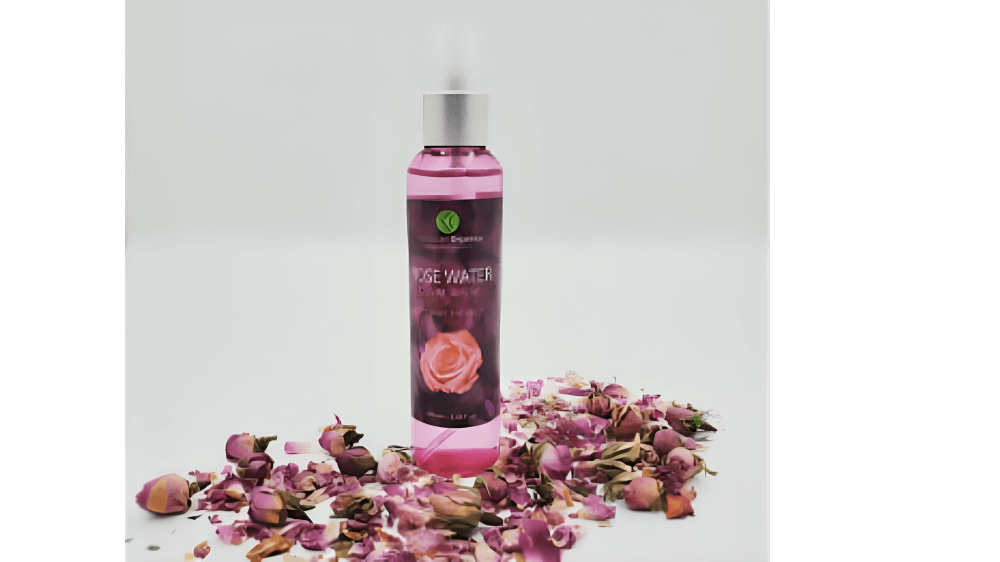 Collection of traditional Moroccan spa products including Rose Water and Ghassoul